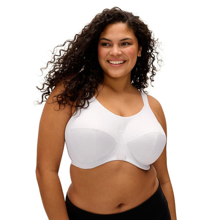 Elomi, Women's Plus Size Energise Underwire Sport Bra, womens, EL8041, white, 38JJ