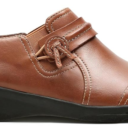 Clarks Women's Cheyn Madi Slip-On Loafer, Dark Brown Tumbled Leather, 3.5 UK