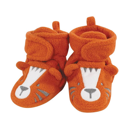 Hudson Baby Chaussons Doux en Polaire Unisexe, Lion Tigre, 2 Tout-petit