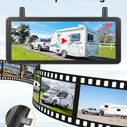 AUTO-VOX Solar Backup Camera Wireless for RVs and Trailers No-Installation