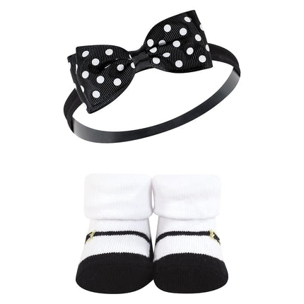 Coffret cadeau bandeau et chaussettes Hudson Baby pour bébé fille, couleurs classiques neutres, taille unique