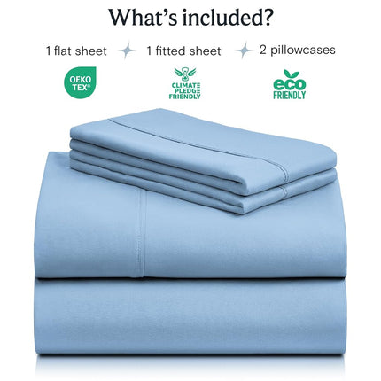 Queen Size Sheet Set, Cooling & Soft Deep Pocket Bed Sheets, 4PC