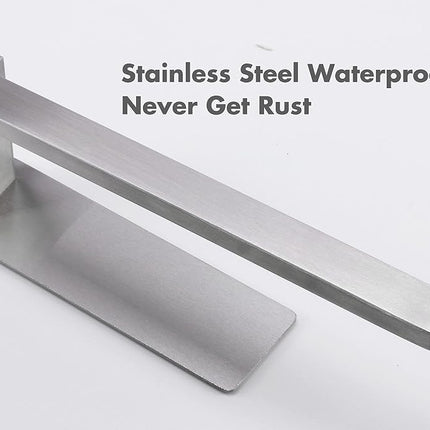Vanloory Hand Towel Holder, Strong Self Adhesive Hand Towel Ring, Thicken SUS304 Stainless Steel Hand Towel Bar/Rack, No Drilling Modern Hand Towel Hanger (Brushed Nickel, 9 in)