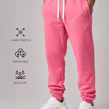 Southpole Men's Basic Active Fleece Jogger Pants-Regular and Big & Tall Sizes, Dppk, Small