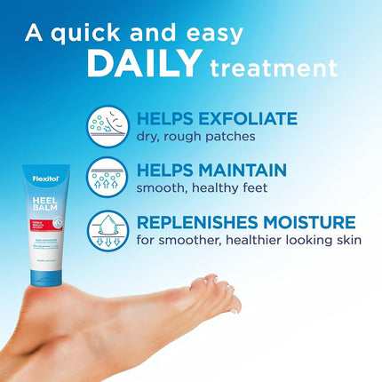 Flexitol Baume Talon, Tube de 113 g, Lot de 2, Crème Hydratante Riche et Exfoliante pour les Pieds et les Talons Rugueux, Secs et Gerçés