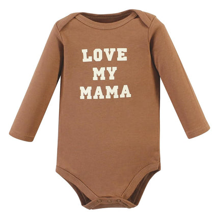 Hudson Baby Unisex Baby Bodysuits y Pantalones de Manga Larga, Mamas Boy de Manga Larga Azul Marino Marrón, 18-24 Meses, Mamas Boy de Manga Larga Azul Marino Marrón, 18-24 Meses