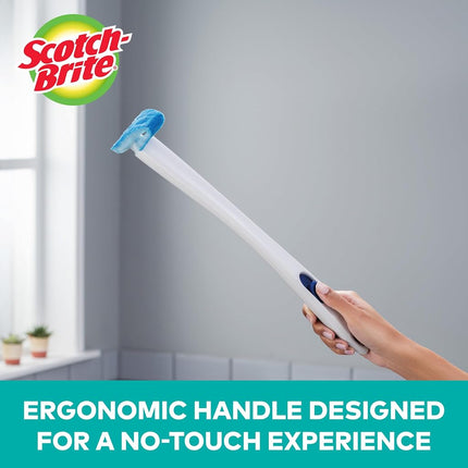Scotch-Brite Disposable Toilet Scrubber Cleaning System with Built-in Bleach Alternative Cleaner, Easily Scrubs Under The Rim, 1-Handle with Storage Caddy + 5-Disposable Refills
