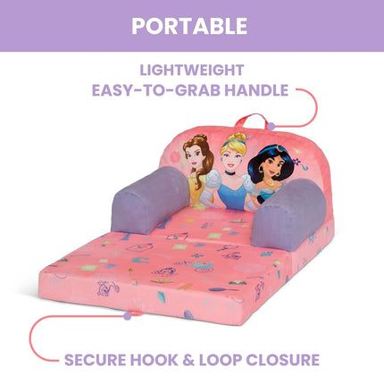 Delta Children - Disney Princess Cozee Buddy Flip-Out Kids Chair, Pink