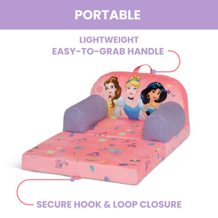 Delta Children - Disney Princess Fauteuil Enfant Dépliable Cozee Buddy, Rose
