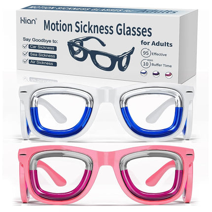 Hion 2 Pairs Adult Anti- Motion Sickness Smart Gla