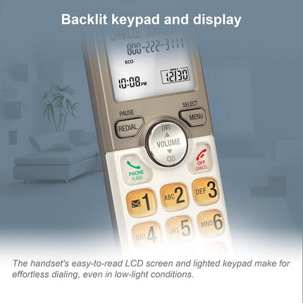 AT&T EL52113 Téléphone DECT 6.0 avec répondeur et identification de l'appelant/appel en attente, 1 combiné sans fil
