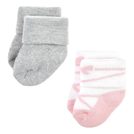 Hudson Baby Unisex Baby Cotton Rich Newborn and Terry Socks, Ballet, 6-12 Months, Ballet 12-pack, 6-12 Months