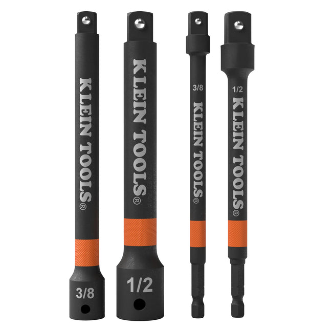 Klein Tools 65038A Impact Socket Extension Set 4-P