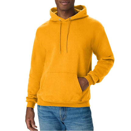 Hanes Men's pullover Hoody, Gold, M UK