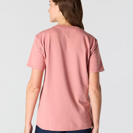 Carhartt Women's Loose Fit Heavyweight Short-Sleeve Pocket T-Shirt (Also Available in Plus Sizes), Rose Tint Heather, M
