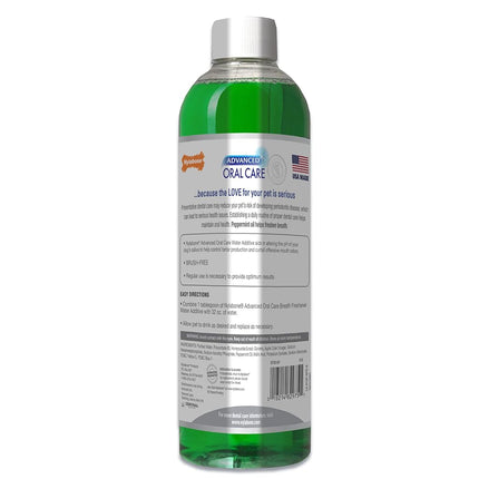 Nylabone Advanced Oral Care Pet Dental Water Additive, Liquid Tartar Remover & Breath Freshener for Dogs, Dog Teeth-Cleaning, Peppermint Flavor, 16 oz.