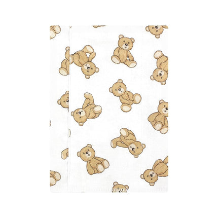 Hudson Baby Unisex Baby Cotton Flannel Burp Cloths, Teddy Bears 4 Pack, One Size