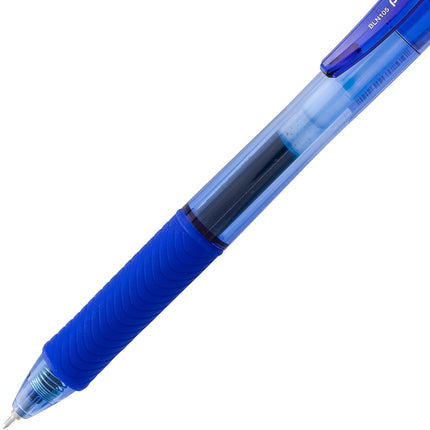 Bolígrafos de gel Pentel BLN105 con tapa de clic, trazo de 0.25 mm y bola de 0.5 mm, color azul (12 unidades)