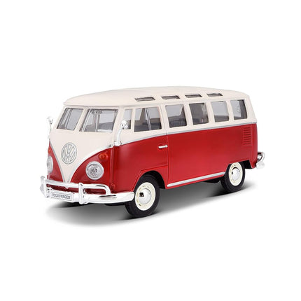 Maisto VW Bus Samba model car scale 1 25, doors and tailgate to open, 20 cm, color shipped randomly