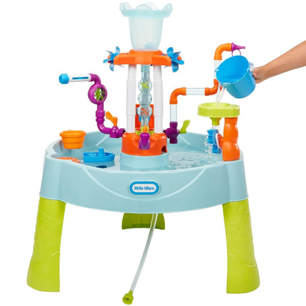 Little Tikes Flowin’ Fun Water Table - Kids’ Outdoor Water Playset with Interchangeable Pipes, Faucets, Tower & Accessories - Encourages Creativity & Sensory Exploration - Ideal for Ages 2 to 5 Years