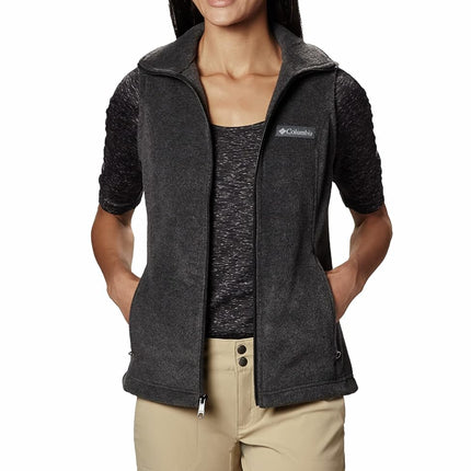 Columbia Women's Benton Springs Petite Full Zip Fleece Jacket, Cirrus Grey Heather, X-Large