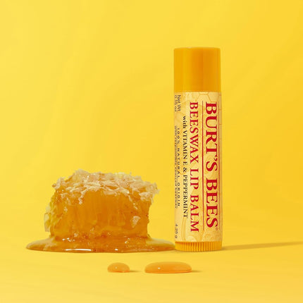 Burt's Bees Lip Balm Beeswax, Moisturising Lip Balm With Vitamin E & Coconut Oil, 100% Natural Origin, 4.25g