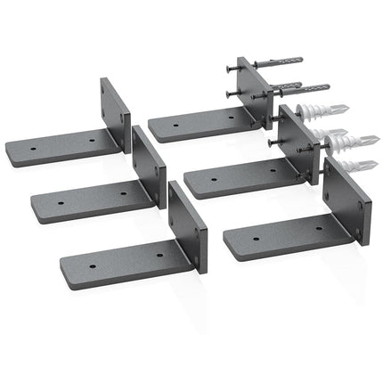 Heavy Duty Shelf Brackets 4 Inch (1/5") Thick, 6 P