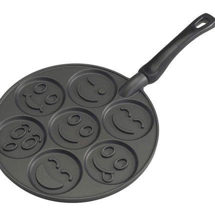 Nordic Ware Smiley Face Pancake Pan, Cast-Aluminiu