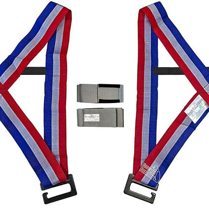 Forearm Forklift Shoulder Harness - PRO Model - Center Straps are 8" Longer + 1 More Loop Per End for 16" More Adjustability Vs Orig Set, Moving Strap Set, 800 lb wt Cap, 1 Pro Pack, Go USA