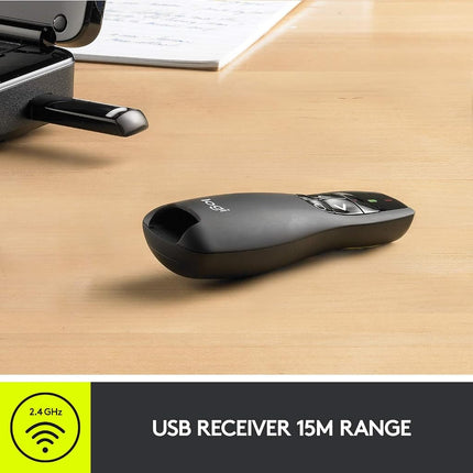 Logitech Wireless Presenter R400 Earplug, 5 cm, Black