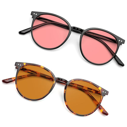 JFXQDR Unisex Round Blue Light Filter Glasses for 