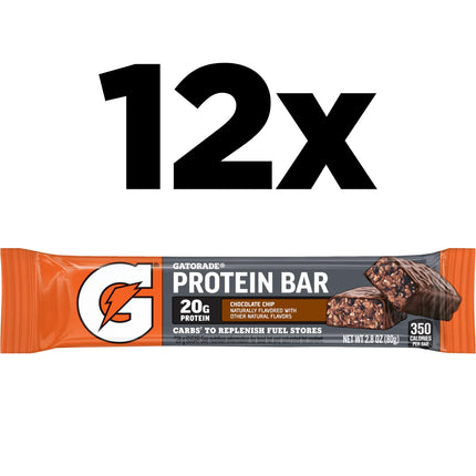 Barrita de proteína de suero de leche Gatorade Chocolate con chispas 80g (1 barrita)