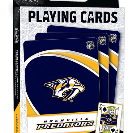 Jeux de société Masterpieces – Cartes à jouer LNH Nashville Predators – Jeu de cartes sous licence officielle pour adultes, enfants et famille