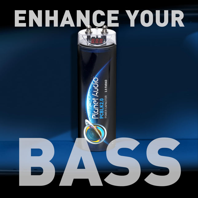 Planet Audio PCBLK2.0 – 2 Farad Car Capacitor For Energy Storage To Enhance Bass Demand From Audio System
