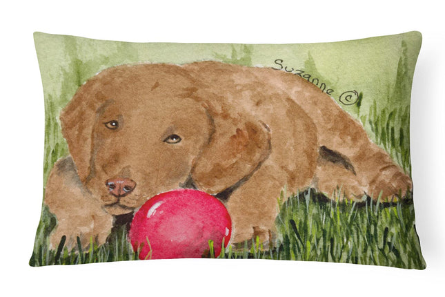 Curly Coated Retriever Decorative Fabric Pillow