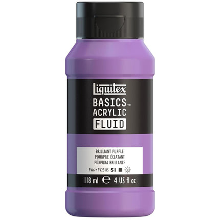 Peinture acrylique fluide Liquitex BASICS, flacon de 118 ml (4 oz), Violet éclatant