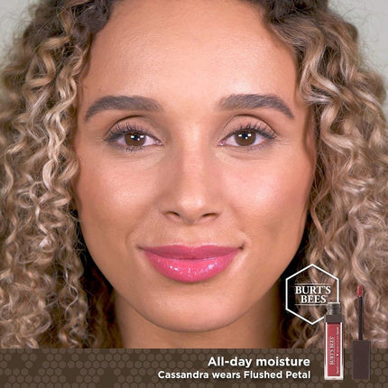 Burt's Bees Moisturising Full Coverage Liquid Lipstick, 5.95 g, Flushed Petal