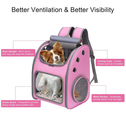 COVONO Expandable Cat Backpack Carrier, Portable Cat Backpack Up to 18 lbs