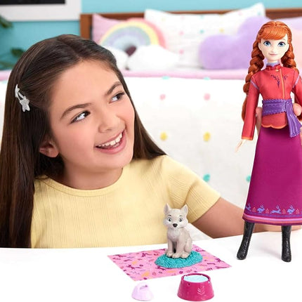 Mattel Disney Frozen Anna Fashion Doll & Wolf Cub Figure