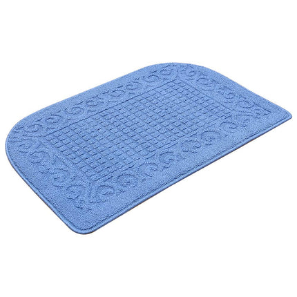 COSYHOMER 39x20 Half Round Kitchen Rug,Non Slip Washable Mat,Blue 1PC