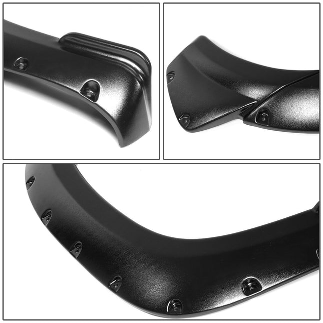 DNA Motoring WF-81002-MBK Pocket-Rivet Fender Wheel Flare 73.5" Fleetside Bed[12-15 Toyota Tacoma]