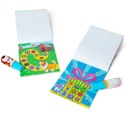 Melissa & Doug Sticker WOW!� Dog and Unicorn Bundle: 2 Activity Pads, 2 Sticker Stampers, 600 Stickers