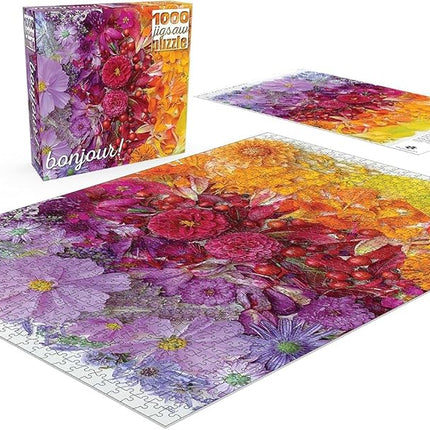 Buffalo Games - Meghan Crandall - Gradient Flora - 1000 Piece Jigsaw Puzzle for Adults -Challenging Puzzle Perfect for Game Nights - Finished Size is 26.75 x 19.75