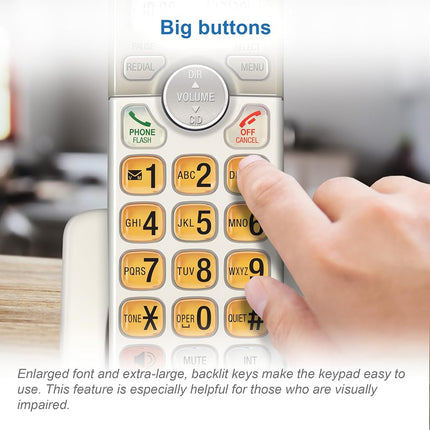 AT&T EL52113 Téléphone DECT 6.0 avec répondeur et identification de l'appelant/appel en attente, 1 combiné sans fil