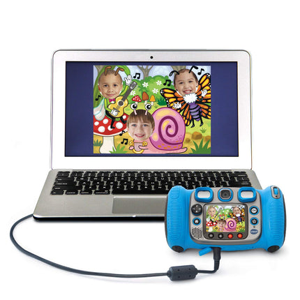 Cámara digital para selfies VTech Kidizoom Duo 5.0 Deluxe con reproductor MP3 y auriculares, azul