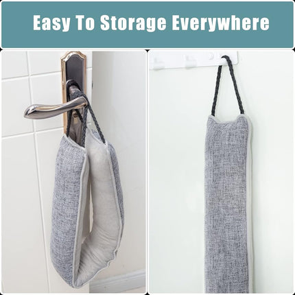 Marwood Under Door Stops 96cm Wind Stopper for Door & Window, Weighted French Air Door Draft Stopper Front Door Snake Noise Blocker for Bottom of Door with Hanging Loops - Grey 38"