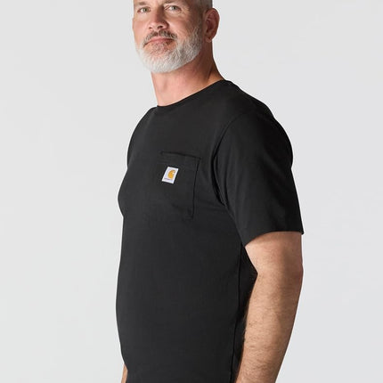 Carhartt Men's Loose Fit Heavyweight Short-sleeve Pocket T-shirt (Big & Tall), Black, 4XL Tall