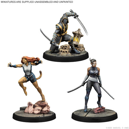 Asmodee, Marvel: Crisis Protocol - Echo, Ronin & Tigra, Pack Personnages, Atomic Mass Games, Jeu de Plateau, 2 Joueurs, à partir de 14 ans, 90-120 Minutes, Anglais, Français et Espagnol