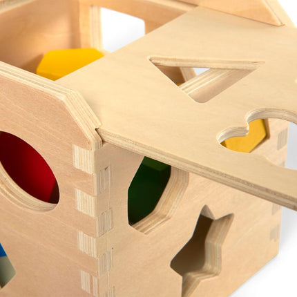 Melissa & Doug Shape Sorting Cube Classic Wooden Kids Toy - The Original (Sturdy Wooden Construction, 12 Pieces, Great Gift for Girls and Boys - Best for 2, 3, and 4 Year Olds)