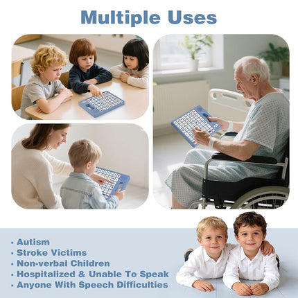 Joyreal AAC Device for Autism, Non Verbal Communication Tools for Speech Therapy & Stroke Rehab. Speech Communication Tablet, Autism Talking Aids with 8 Programmable Buttons & Adjustable Volume